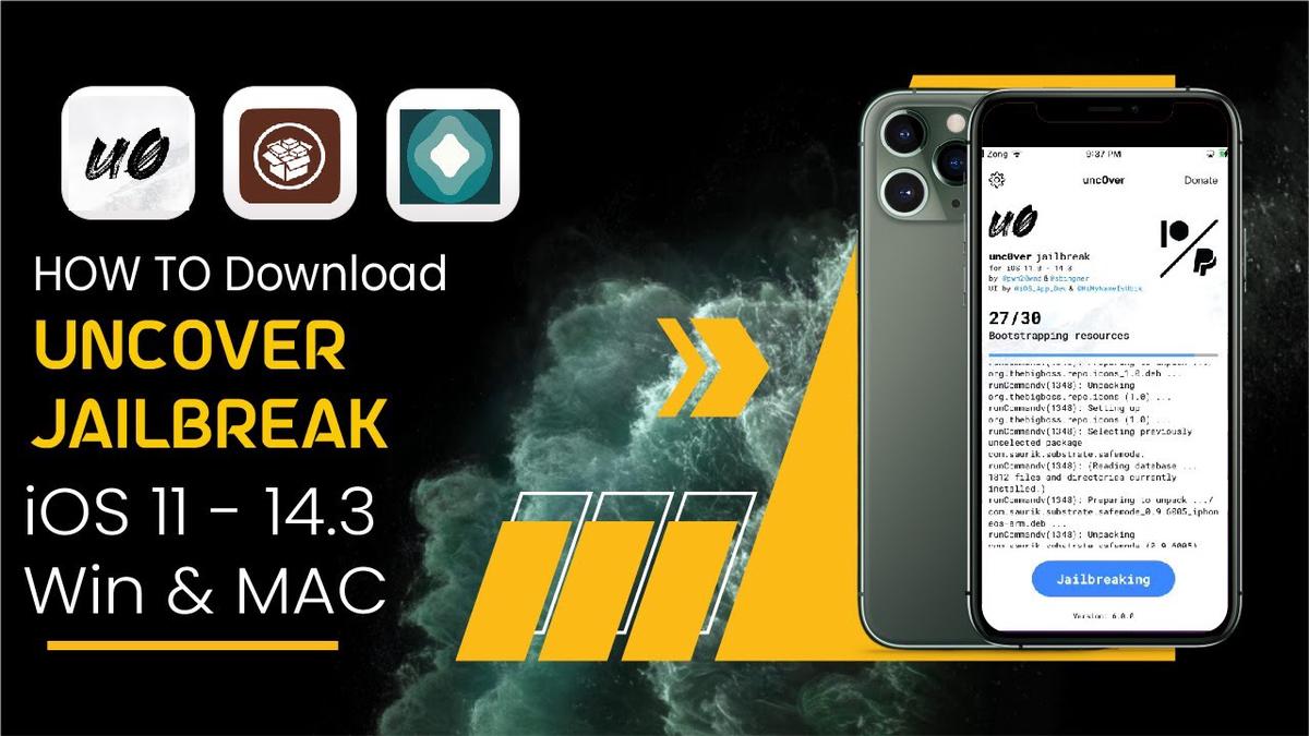 'Video thumbnail for Download Install Unc0ver jailbreak iOS 14 - 14.3 with AltStore 2022 iOS 14 Jailbreak Unc0ver Win/Mac'