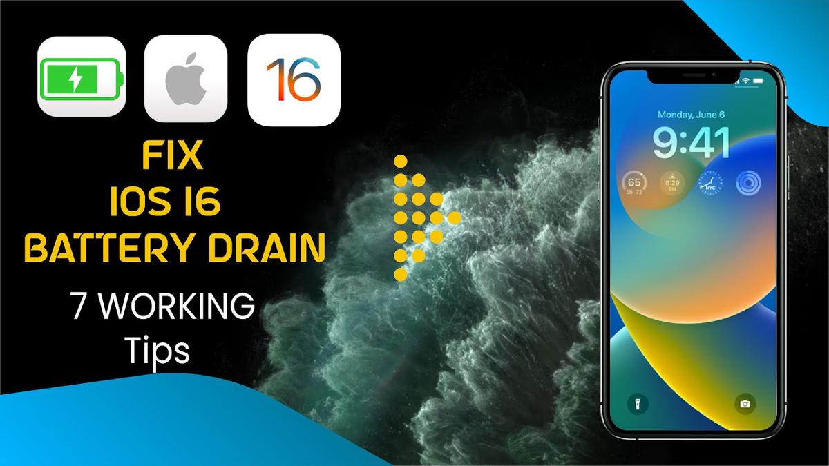 'Video thumbnail for How to Fix iOS 16 Battery Drain Issue, 7 WORKING iOS 16 Battery Saving Tips on iPhone (2022)'