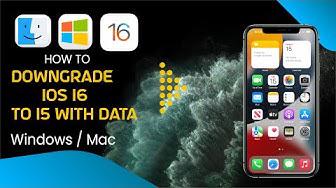 'Video thumbnail for Downgrade iOS 16 to 15 without losing data | Go back to iOS 15 from iOS 16 with data | Remove iOS 16'