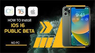 'Video thumbnail for Install iOS 16 Public Beta: How To Download iOS 16 Public Beta on Supported iPhone NO PC/No Computer'